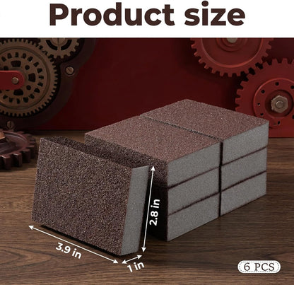 6Pcs Nano Sponge Stone Pot Cleaner Kitchen Magic Rust Eraser Sponge Pot Bottom Cleaner for Pans Emery Sponges Caspian for Washing Sink Grill Bathroom Kitchen Cleaners Tool