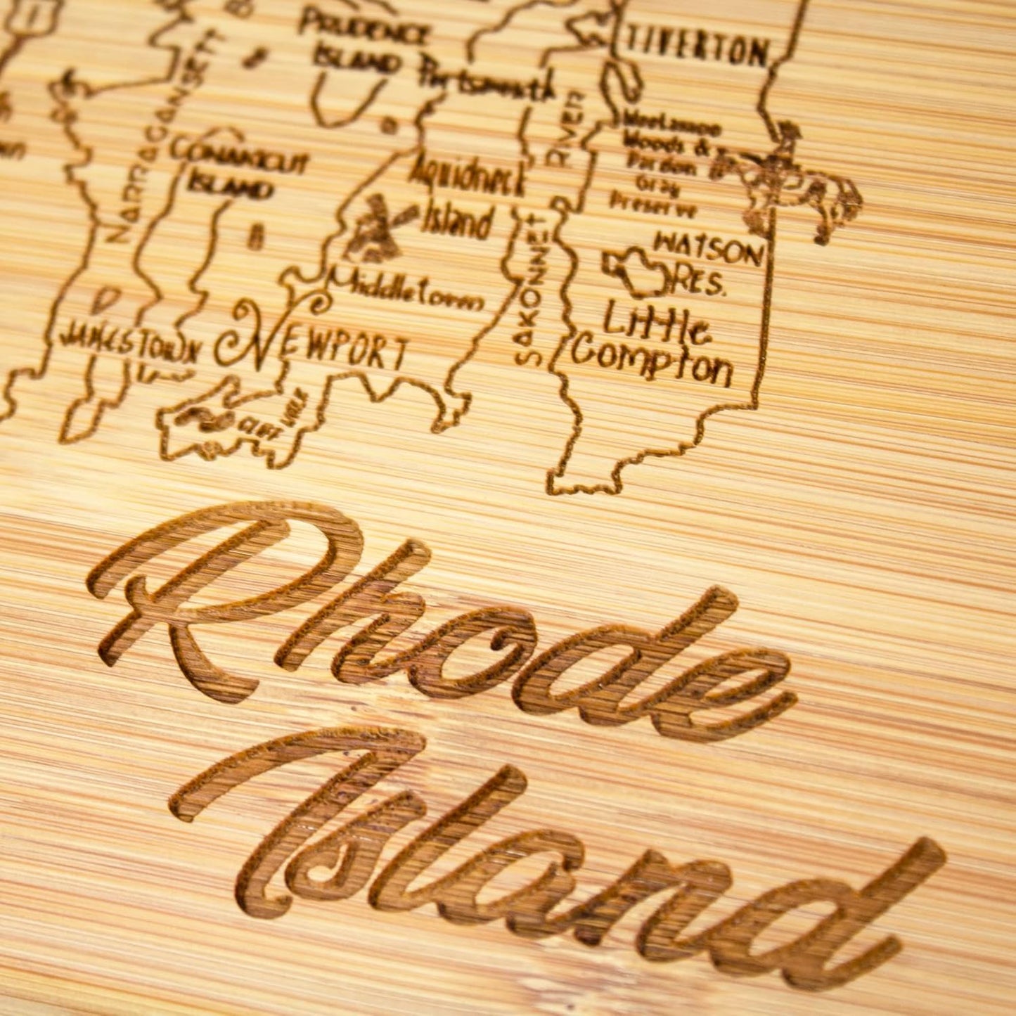 Totally Bamboo A Slice of Life New Jersey State Serving and Cutting Board, 11" x 8.75" - Colors B