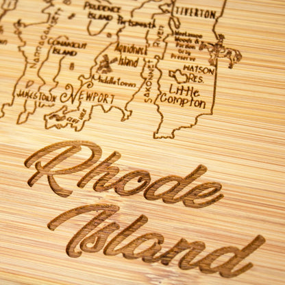 Totally Bamboo A Slice of Life New Jersey State Serving and Cutting Board, 11" x 8.75" - Colors B