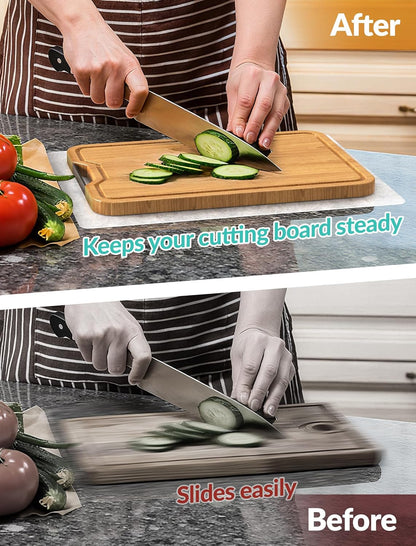 NiHome 2PCS 15.75" x 11.81" Silicone Non-Slip Mat for Cutting Board, Durable Heat-Resistant Kitchen Mat, Silicone Mats for Kitchen Counter, Multi-Purpose Use as Trivet, Coffee or Craft