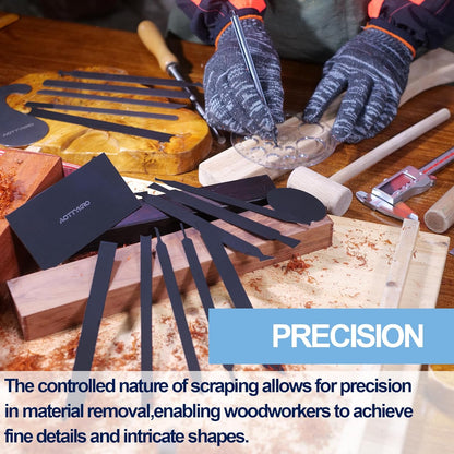 Cabinet Scraper Burnisher Tool,Scraper Burnisher for Creating Sharp Burrs and Honing Card Scrapers,with high-quality wooden handle and Super Hard High Speed Steel Rod