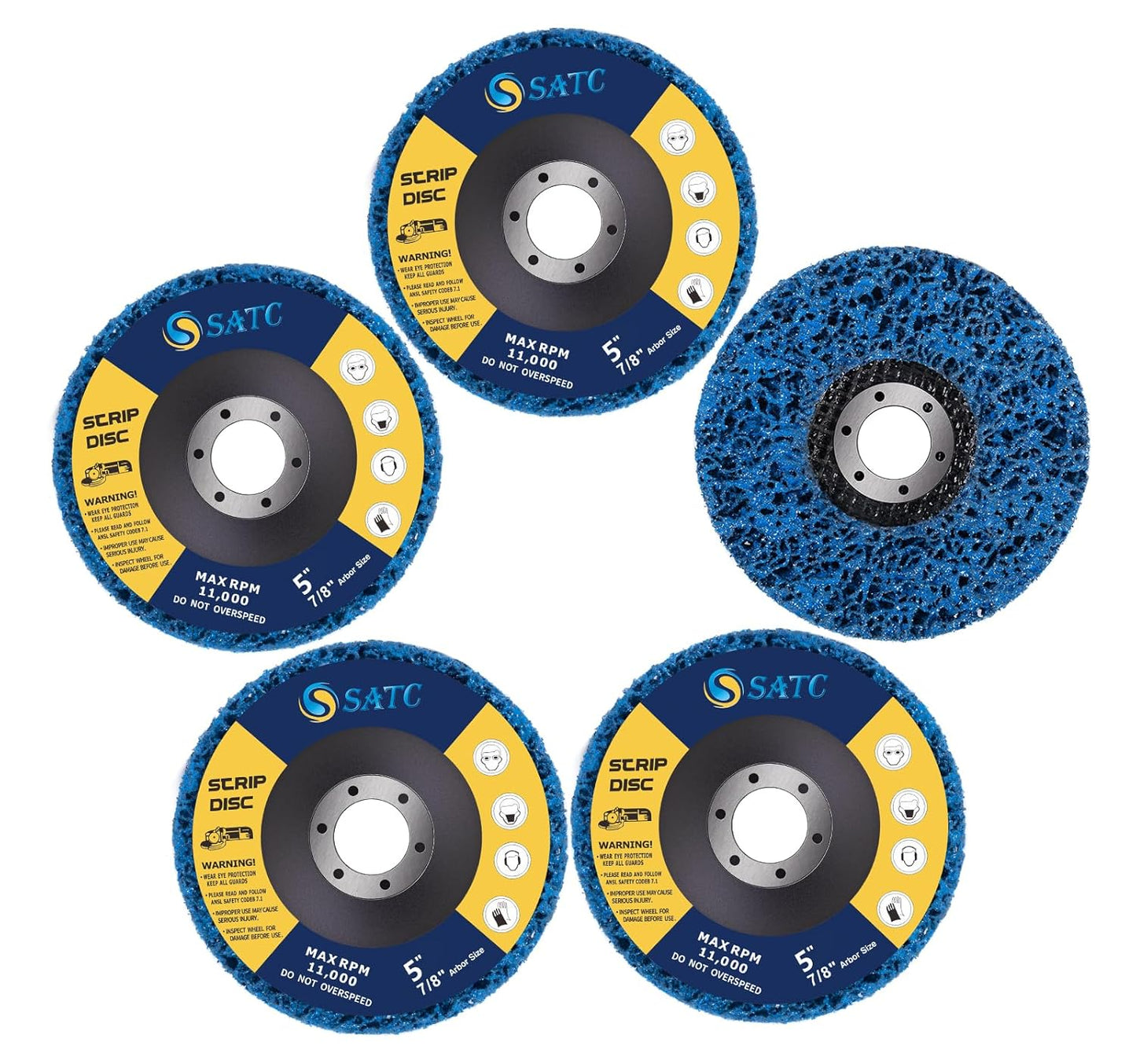 S SATC Strip Discs 11Pack 2 Inch Abrasive Strip Discs for Paint Removal and Surface Finishing Fits Most Angle Grinder and Rotary Tools Durable Nylon Material with Resin Bonded Abrasive Grains Ideal