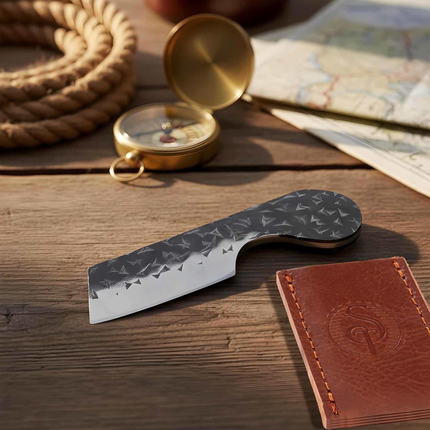 Southern Trapper Mini Pocket Knife with Leather Sheaths - Pack of 2 - Fathers Day Gift - Compact EDC Knife Set for Camping, Hiking, Hunting, and Everyday Carry Gifts - Pocket Knives for Men and Women
