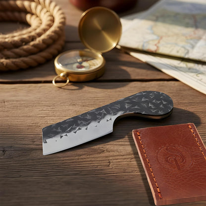 Southern Trapper Mini Pocket Knife with Leather Sheaths - Pack of 2 - Fathers Day Gift - Compact EDC Knife Set for Camping, Hiking, Hunting, and Everyday Carry Gifts - Pocket Knives for Men and Women