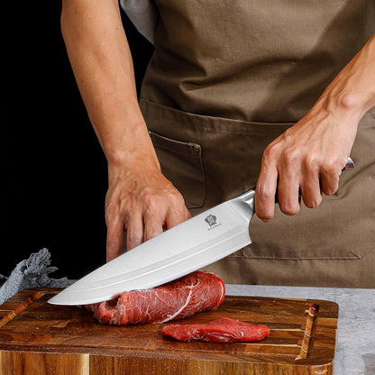 WILDMOK Meat Cleaver Knife 7.8 Inch, Ultra Sharp Chinese Chef's Knives - Kitchen Chopping Knife, German Steel & Ergonomic Handle for Meat Cutting Vegetable Slicing