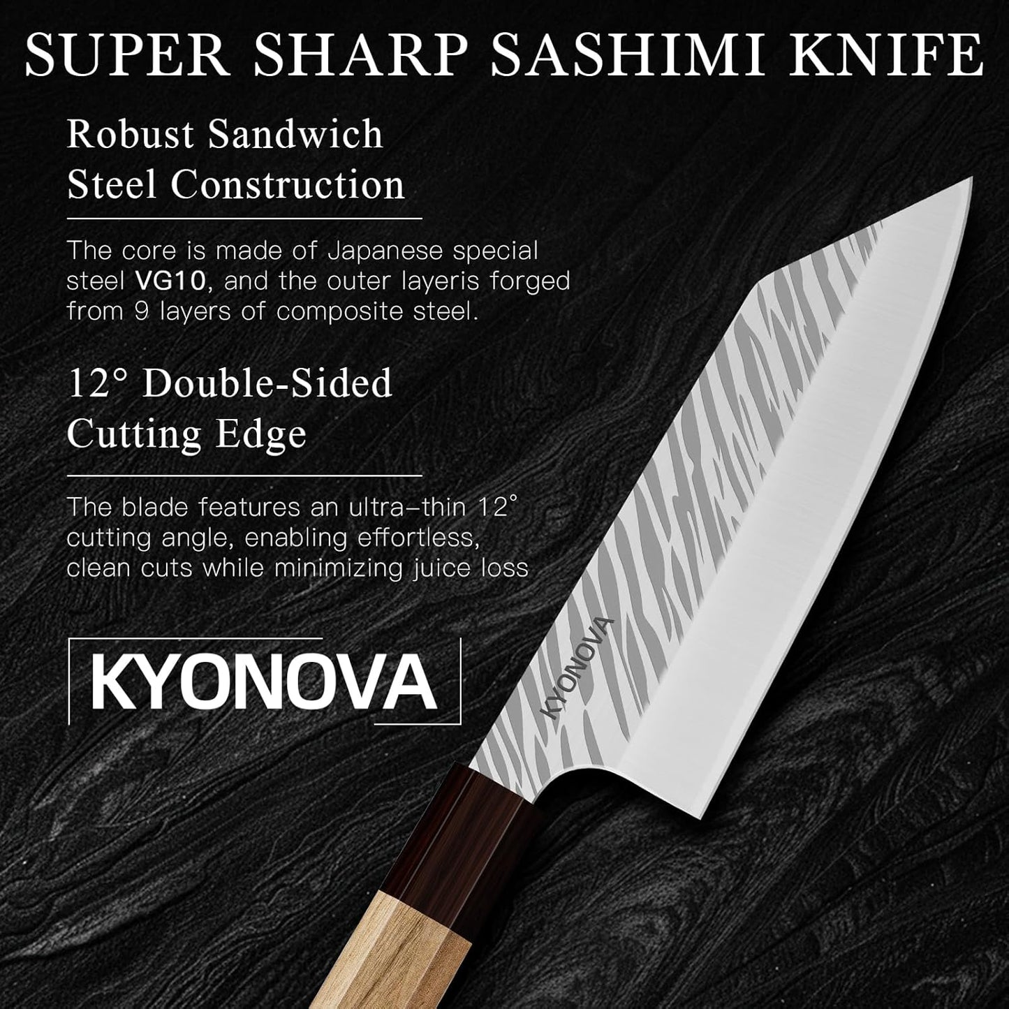 7 Inch Santoku Knife, 9-Layer VG10 High Carbon Steel Multipurpose Japanese Kitchen Knife, Sharp Steak Knife & Brisket Knife with Rosewood Handle for cutting meat for Home & Restaurant