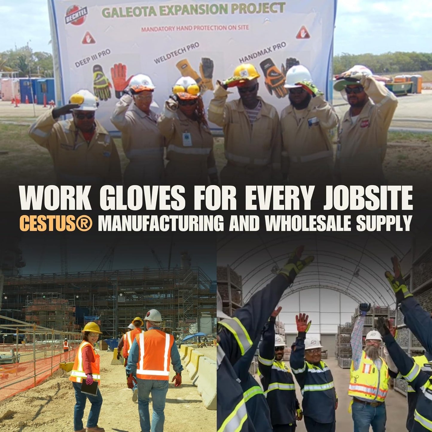 Cestus 6161, ANSI A6 Cut Resistant Impact Gloves (1,3,10,50 Pairs)