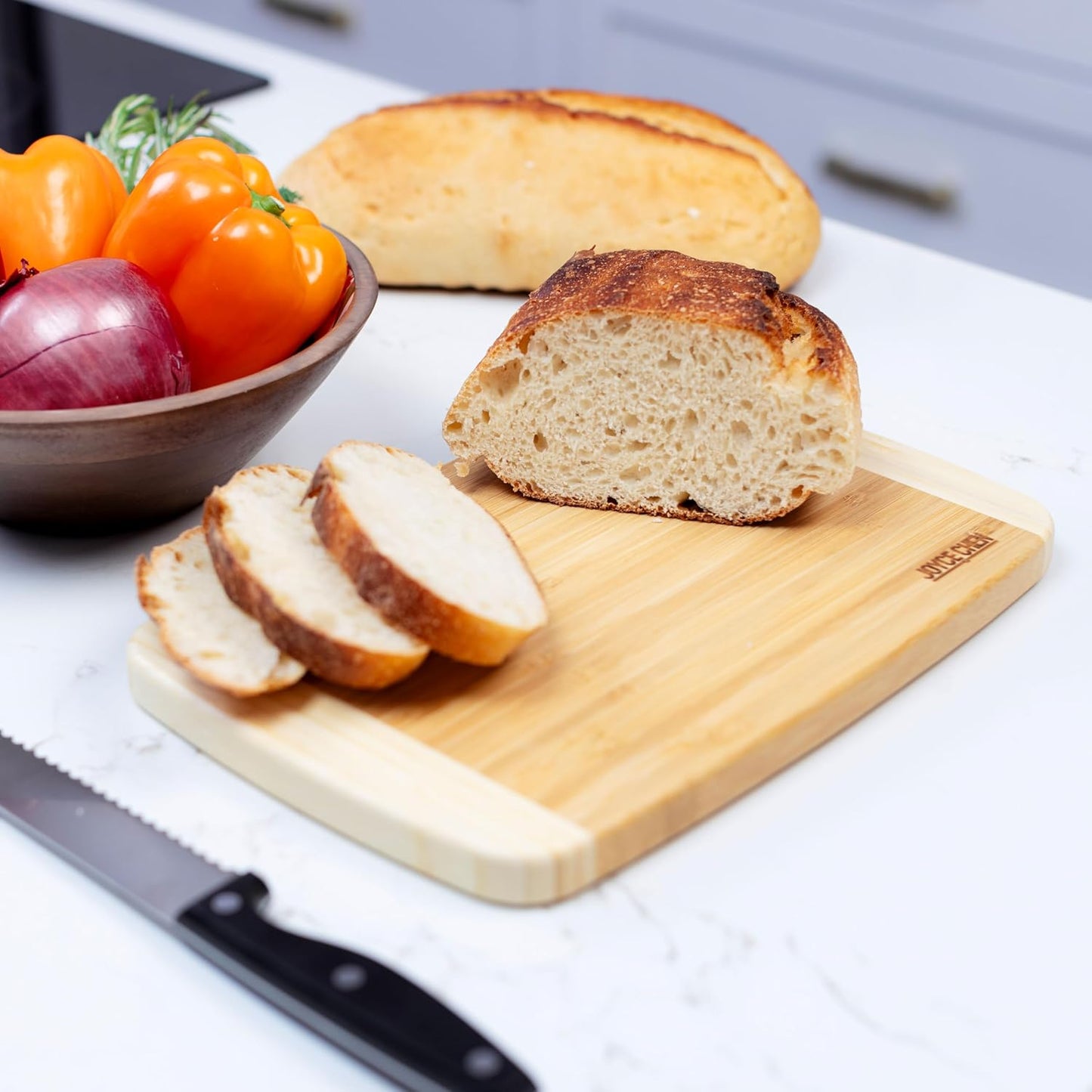 Joyce Chen Bamboo Cutting Board Set 5 Pack (Compact, Small, Medium, Large, and XL)