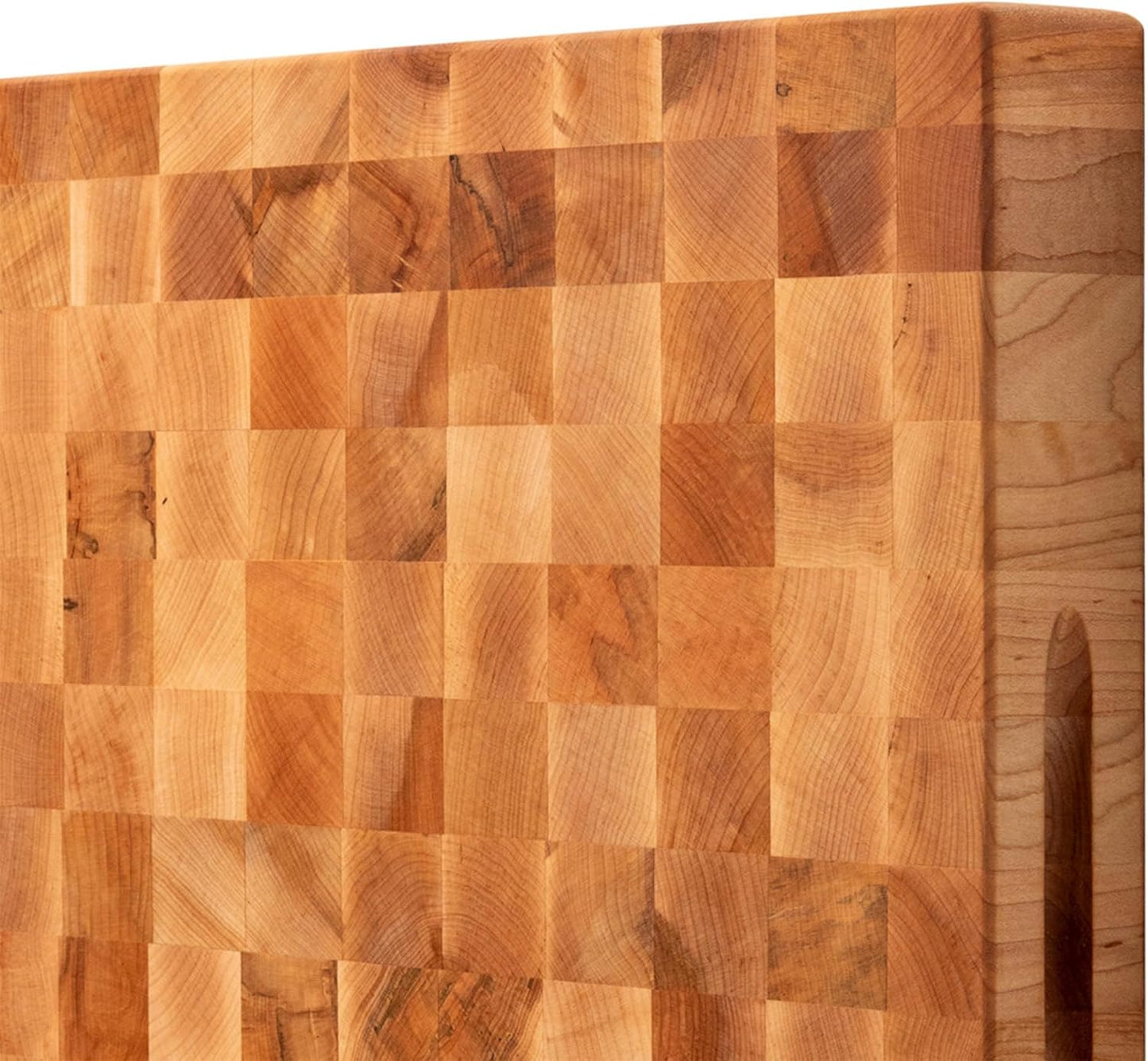 John Boos CCB Series Rectangular Wooden Maple Cutting Board 20”x15” – 2.25” Thick, 21-lb Reversible Butcher Block with End-Grain & Finger Grips – Made in the USA