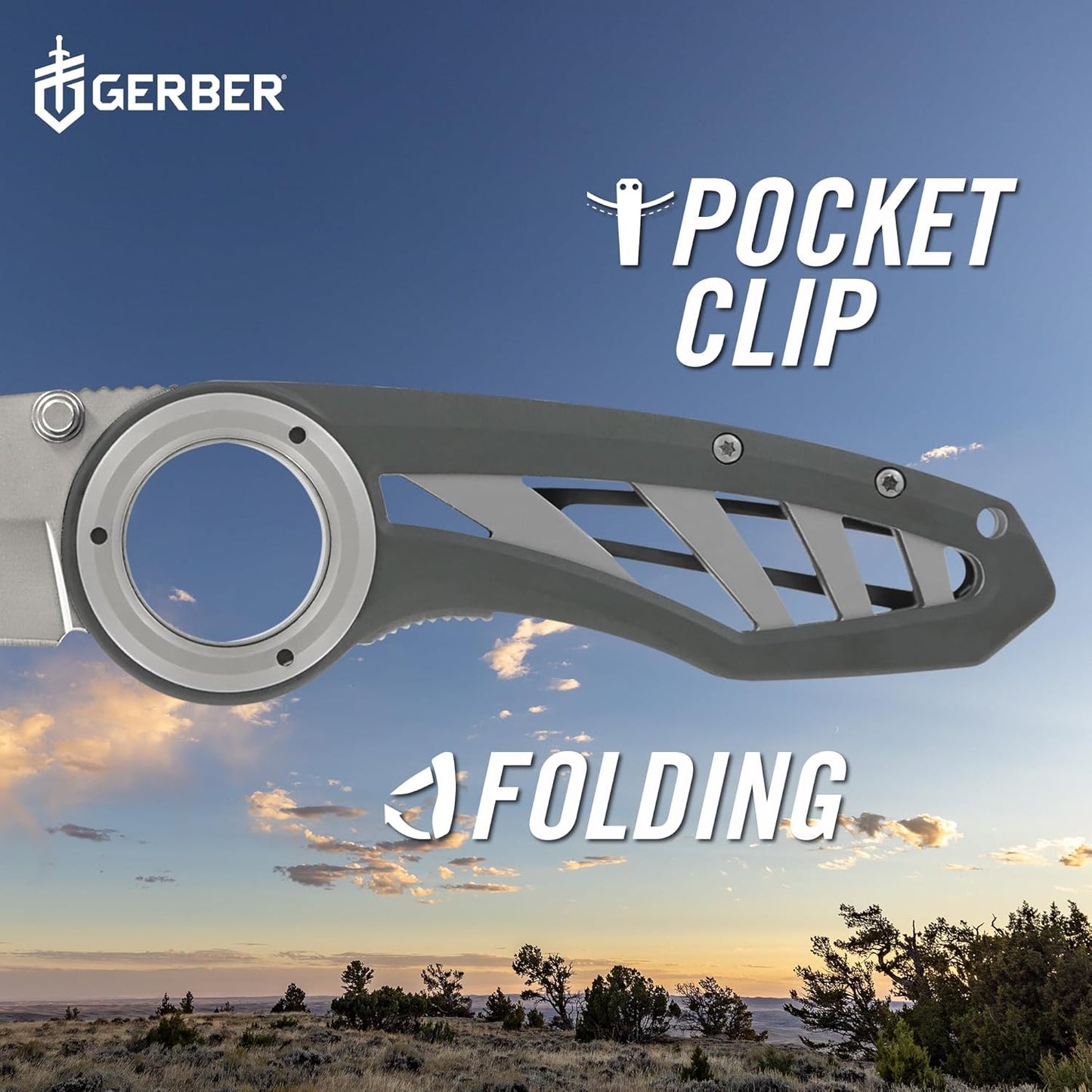 Gerber Gear Remix Folding Pocket Knife, 3" Fine Edge Blade Pocket Knife for Survival and Camping, Gray