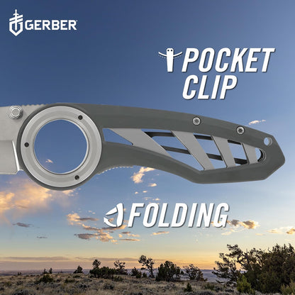 Gerber Gear Remix Folding Pocket Knife, 3" Fine Edge Blade Pocket Knife for Survival and Camping, Gray