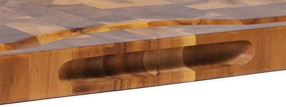 Lipper International 1260 Acacia Supreme End Grain Cutting and Carving Board with Juice Groove, 24" x 16" x 1"