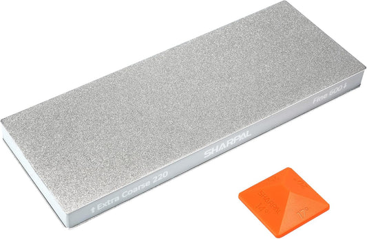 SHARPAL 168H Large 8" x 3" Dual-Grit Diamond Sharpening Stone – Coarse 325 & Extra-Fine 1000 Grit Monocrystalline Diamond Whetstone, Professional Knife Sharpener, Premium Fathers Day Gift