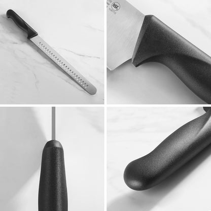 New Star Foodservice Essential 12-Inch Fine Edge Slicing Knife, German Steel