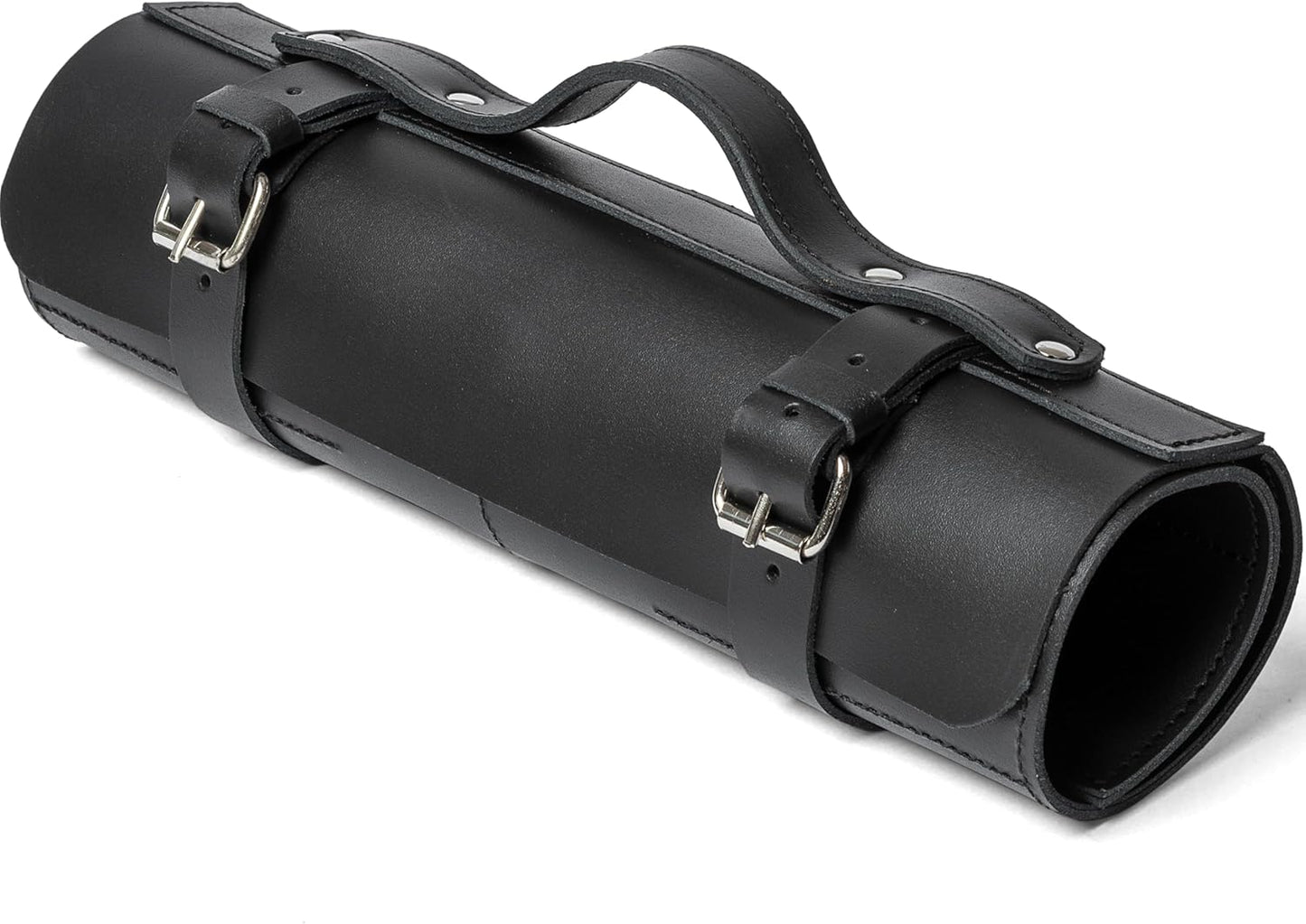 Leather Folding Knife Display Roll Organizer for 6 Pocket Knives Case, Pocket Knife Storage Holder, Knives Collection Holder Pouch Bag VR6BL