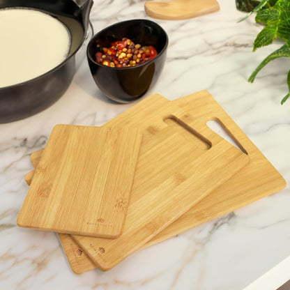 Large Cutting Board, 15x10x0.5 Bamboo Cutting Boards for Kitchen with Juice Groove and Kitchen Chopping Board for Meat Cheese board Heavy Duty Serving Tray,