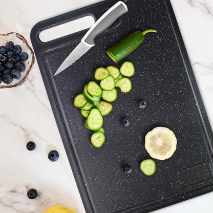 Cutting Boards for Kitchen,Large Cutting Board Set of 2,Non-Slip Cutting Board with Dandle and Juice Groovenon,Dishwasher Safe Cutting Boards (Green)