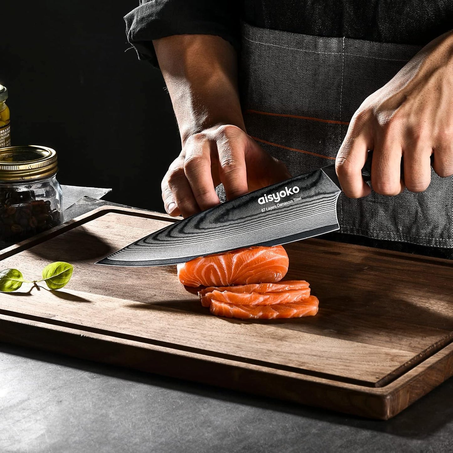 aisyoko 4.5 Inch Paring Knife, Damascus Steel Chef Knife with Ergonomic G10 Handle, VG10 High Carbon Steel, Professional Kitchen Knife for Fruit Vegetable Carving, Ultra Sharp Blades