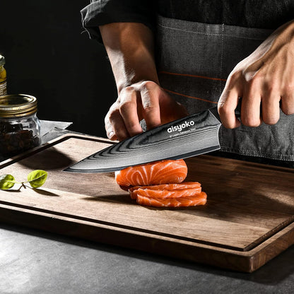 aisyoko 4.5 Inch Paring Knife, Damascus Steel Chef Knife with Ergonomic G10 Handle, VG10 High Carbon Steel, Professional Kitchen Knife for Fruit Vegetable Carving, Ultra Sharp Blades