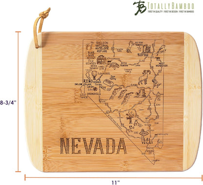 Totally Bamboo A Slice of Life New Jersey State Serving and Cutting Board, 11" x 8.75" - Colors B