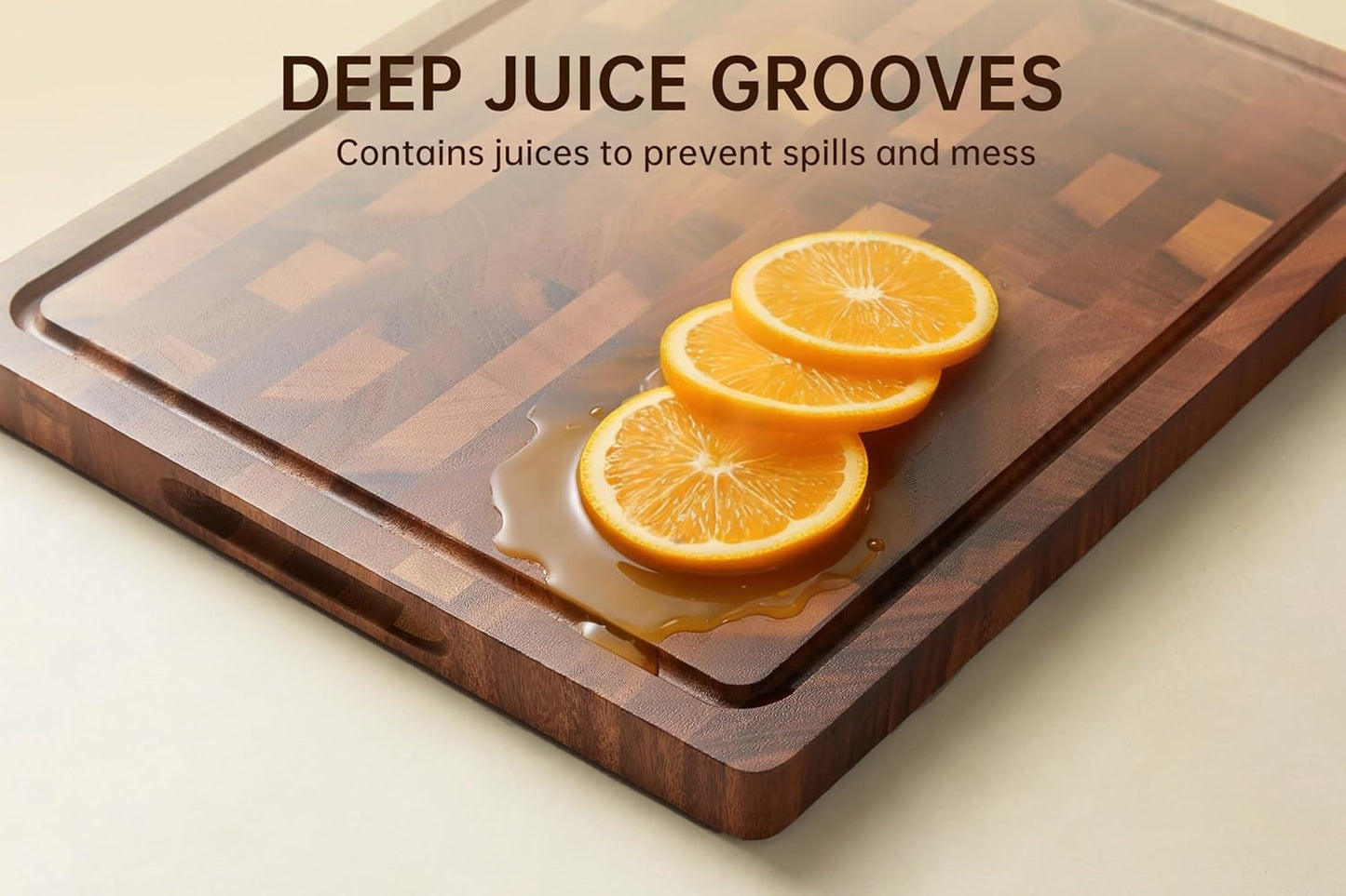 Walnut Cutting Boards for Kitchen, End Grain Wooden Cutting Board Double Sided, Thick Chopping Board with Handle, Large Charcuterie Butcher Block Meal Prep & Serving with Gift Box, 17"×13"×1"