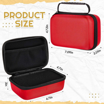 Relaxweex EVA Hard Case with Customizable Foam 7.8 x 6.3 x 3.5 Inch Protective EVA Carrying Case Shockproof Outdoor for Camera, Digital Products, Electronic Instruments with Knife, Black and Red