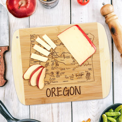 Totally Bamboo A Slice of Life New Jersey State Serving and Cutting Board, 11" x 8.75" - Colors A
