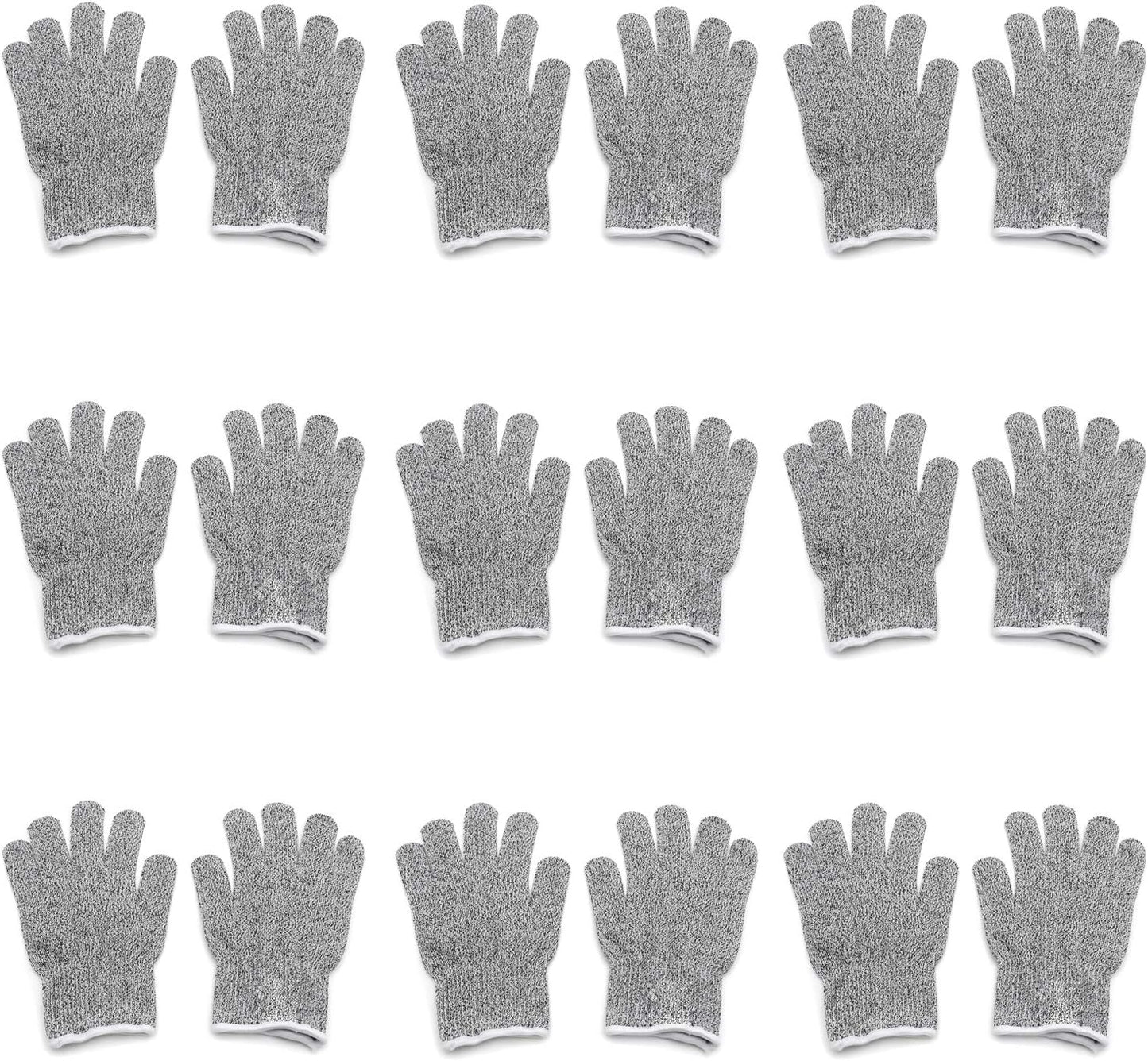 HongK- Level 5 Protection 6Pair Of Size XL Safe Cut Resistant Gloves Food Grade For Kitchen Oyster Shucking Meat Cutting Wood Carving Machine Washable [P/N: ET-TOOL032-XL X6-GRAY ]