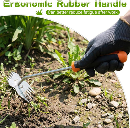 Weeder Tool,2026 Portable Weeding Tool,Stainless Steel Garden weed pulling tool,Adopt Anti slip Rubber handle,conforms to ergonomic curves,Suitable For Vegetable Cultivation And Horticulture on Farms