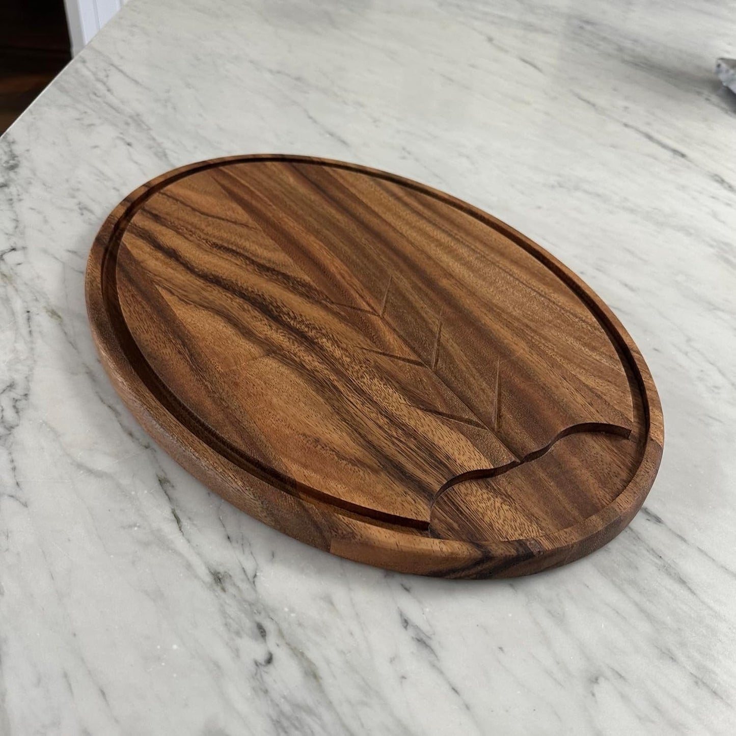Ironwood Gourmet Gansevoort Large Carving Board, 16" x 24" Acacia Reversible Wood Cutting Board with Juice Groove and Grip Pad