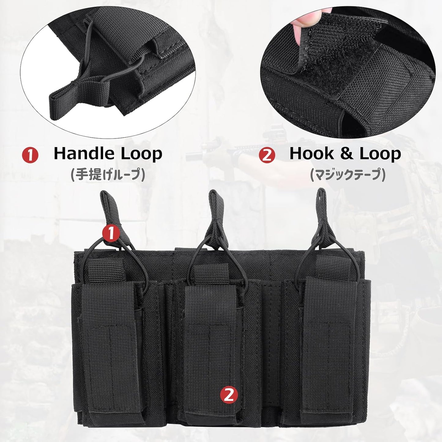 Azarxis Tactical Mini Belt Pouches, Multi-Purpose Small Battery Case Compact Utility EDC Card Slot Holder Waist Bags Military Molle Pack Sundries Storage Pack