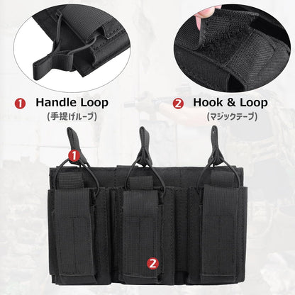 Azarxis Tactical Mini Belt Pouches, Multi-Purpose Small Battery Case Compact Utility EDC Card Slot Holder Waist Bags Military Molle Pack Sundries Storage Pack