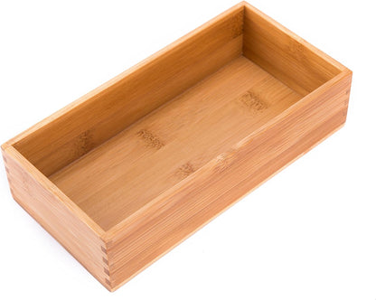 Bamboo Drawer Oragnizer Box, Kitchen Seasoning Organizer Tray, Tableware Knife Fork Organizer Box, Home Drawer Sorting Box, Bamboo 12"*4"
