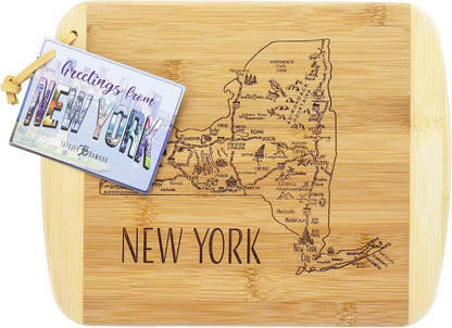 Totally Bamboo A Slice of Life New Jersey State Serving and Cutting Board, 11" x 8.75" - Colors A