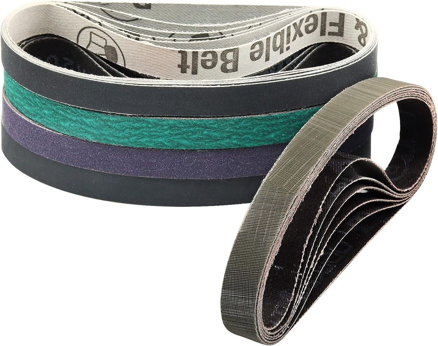 1 x 18 Inch Sanding Belts,Knife Sharpening Belt Kit Fits Work Sharp Blade Grinder Attachment of Ken Onion Edition Knife & Tool Sharpener,2 PCS Each of 120, 240, 400, 600,1000 2500 Grits,12-Pack