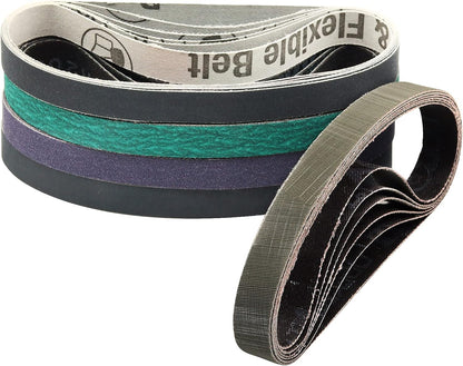 1 x 18 Inch Sanding Belts,Knife Sharpening Belt Kit Fits Work Sharp Blade Grinder Attachment of Ken Onion Edition Knife & Tool Sharpener,2 PCS Each of 120, 240, 400, 600,1000 2500 Grits,12-Pack