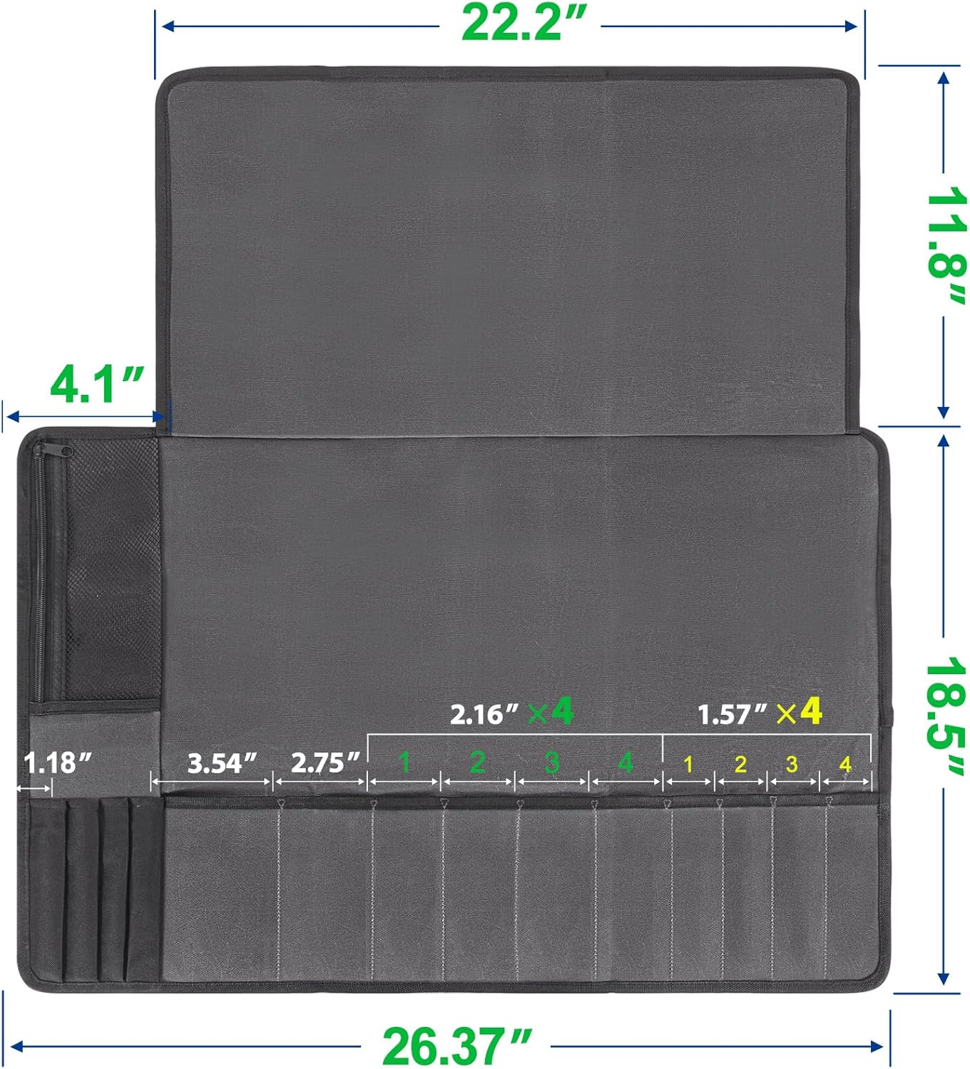 Chef Knife Roll Bag,Knife Roll Bag,Knife Bags for Chefs Professional,Knives Bag,Portable Chef Knife Cases with 14 Slots and Adjustable Shoulder Strap (Bag Only),Black