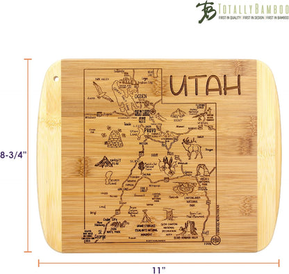 Totally Bamboo A Slice of Life New Jersey State Serving and Cutting Board, 11" x 8.75" - Colors A