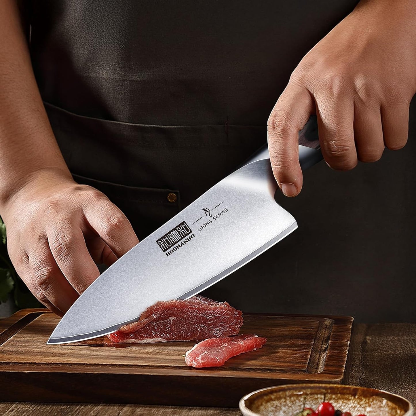 HOSHANHO Kitchen Knife in Japanese High Carbon Steel, Professional High-Class Chef's Knife 8 inch, Non-slip Ultra Sharp Cooking Knives with Ergonomic Handle