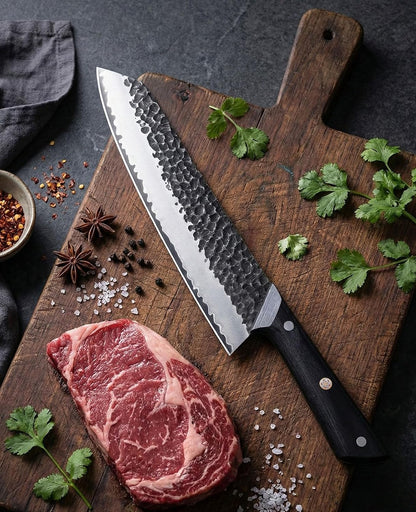 3.7 Inch Hand Forged Paring Knife, VG10 High Carbon 3-Layer Clad Steel Small Kitchen Knife, Ultra Sharp Full Tang for Peeling, Slicing & Delicate Prep, Gift Box for Men & Women
