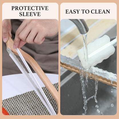 Premium Bow Design Bread Slicer, 15.6" Bread Knife for Homemade Sourdough & Baguette, Thin & Even Cuts, Right-Handed Use, Food Grade Stainless Steel Blade