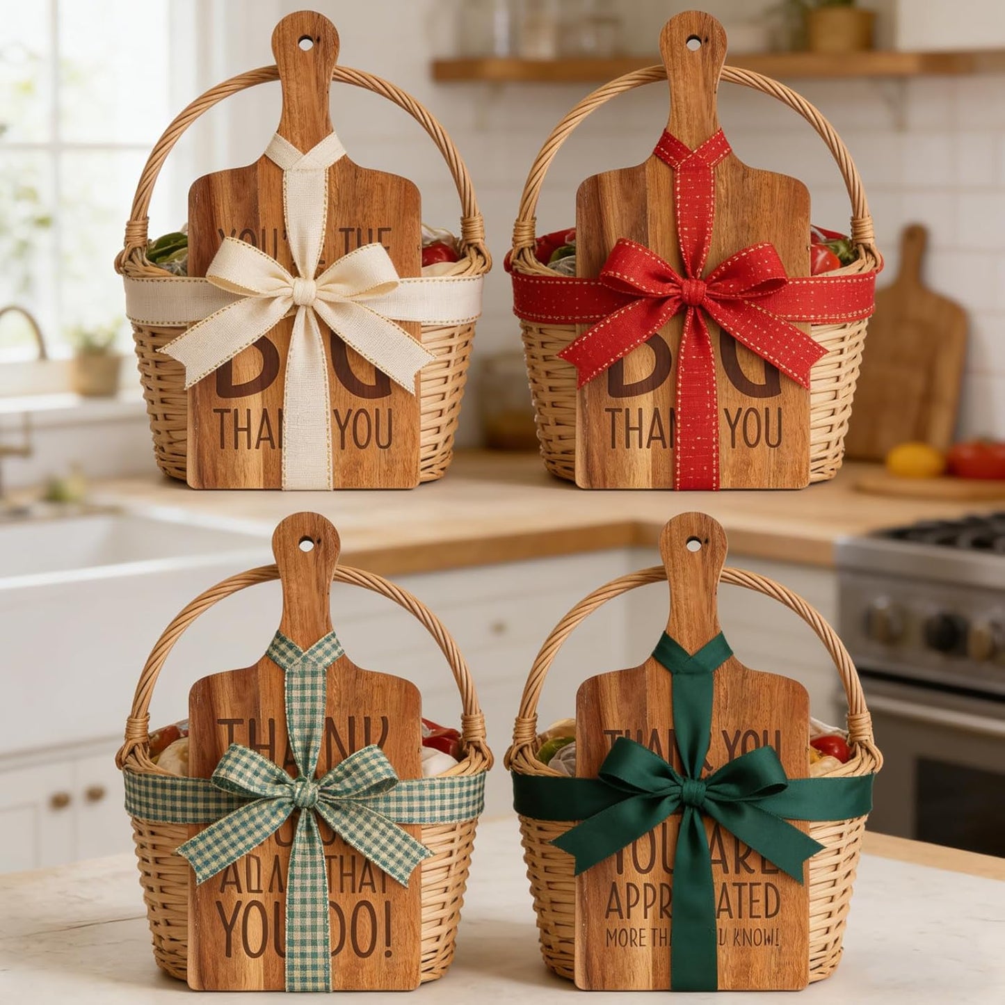 15 Pcs Wood Cutting Board with Handle 11 x 4.92 Inch Acacia Wooden Serving Kitchen Chopping Boards Wooden Serving Board with Hanging Hole for Vegetables Meat Pizza Cheese Fruit Bread