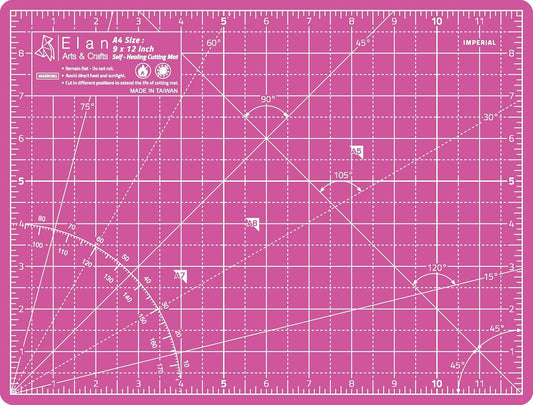 Elan Cutting Mat A3 Pink & Purple, Self Healing Cutting Mat 12x18 Inch, 5-Ply Craft Board Pink, Hobby Board for Crafts 12x18 Inch