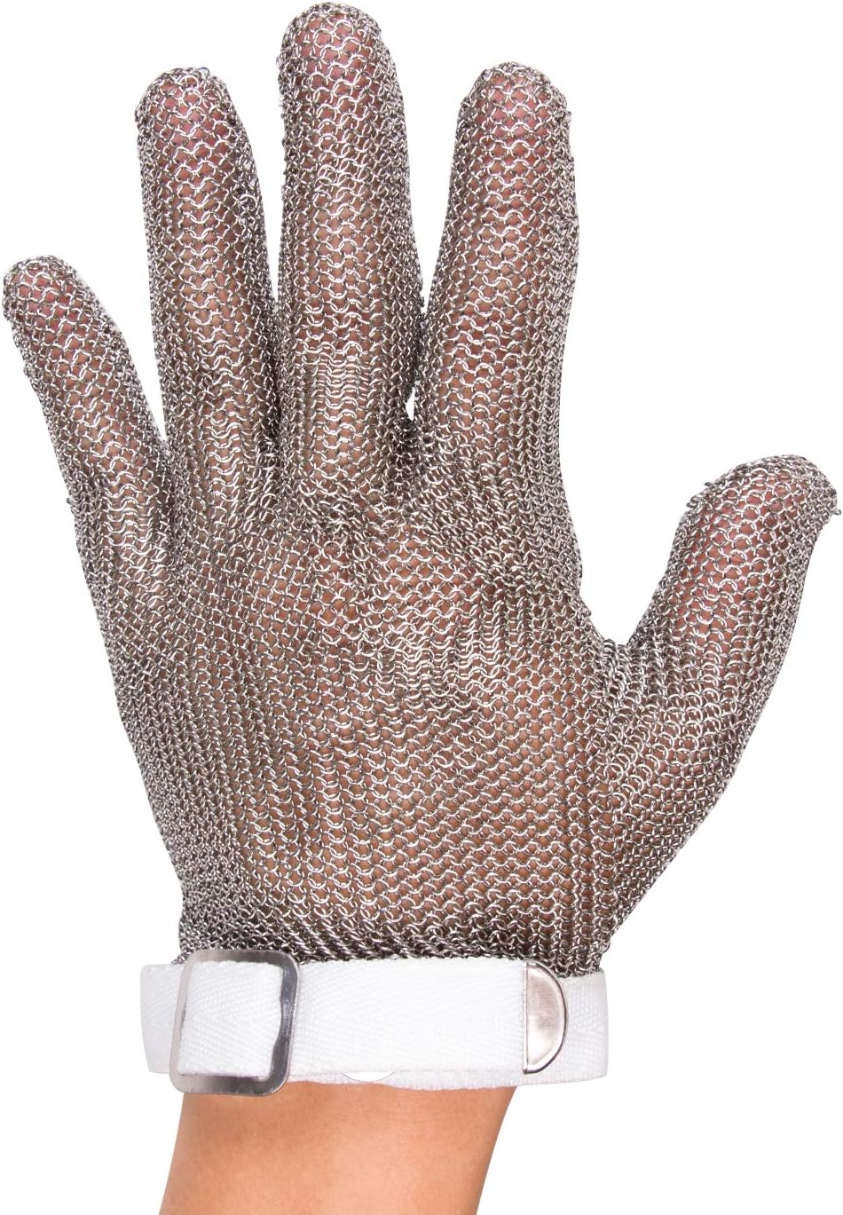 ThreeH Cut Resistant Gloves Stainless Steel 304L Wire Mesh for Cutting Slicing Chopping Meat Processing GL08 S(One piece)