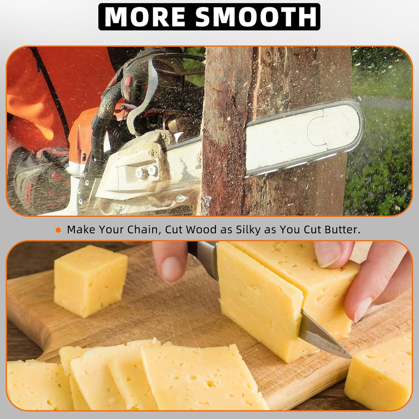 NEO-TEC Electric Chainsaw Sharpener Kit On-Saw Quick Sharpening Tool with Angle Guide 6 Titanium Diamond Bits Restores Dull Chains in Minutes for Forestry Professionals and DIY Yard Work