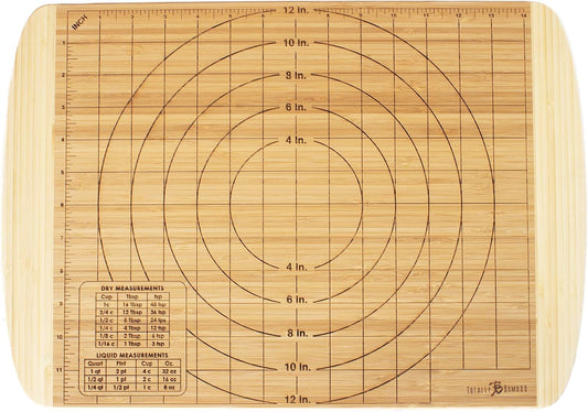 Totally Bamboo Kauai Cutting Board – Durable Bamboo Wood Chopping Board for Kitchen Prep, Serving, and Charcuterie, Knife-Friendly and Easy to Clean, 14.5 x 11.5 Inches