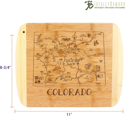 Totally Bamboo A Slice of Life New Jersey State Serving and Cutting Board, 11" x 8.75" - Colors A