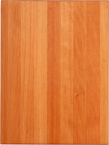 John Boos R-Board Series Rectangular Wooden Maple Cutting Board 20”x15” – 1.5” Thick, 12-lb Reversible Butcher Block with Edge-Grain & Finger Grips – Made in the USA