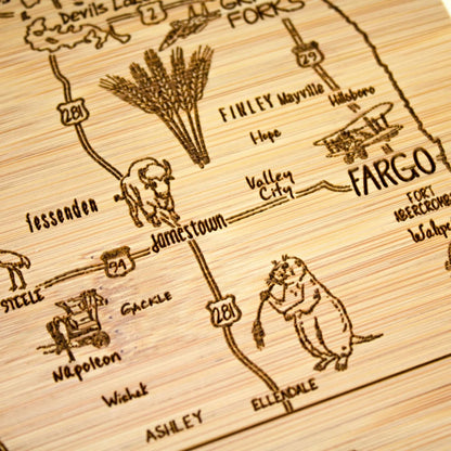 Totally Bamboo A Slice of Life New Jersey State Serving and Cutting Board, 11" x 8.75" - Colors B