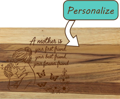 EcoDecors 18"x14" Extra Large Teak Cutting Board, Edge Grain Wood with Juice Groove & Handle, FSC Certified for Kitchen, Carving & Butcher Block Prep